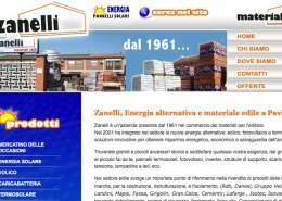 Sito internet Zanelli, vendita materiali edili, energia solare