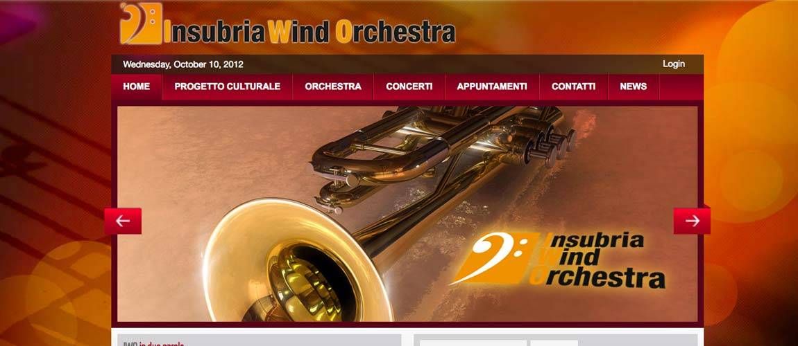 Sito web Insubria Wind Orchestra
