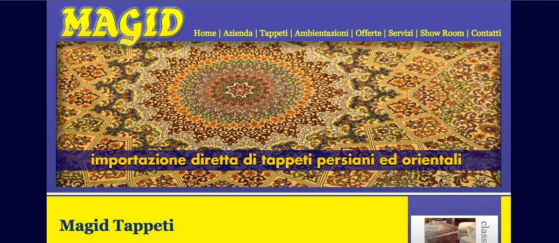 Magid Tappeti, Realizzazione sito web negozio tappeti