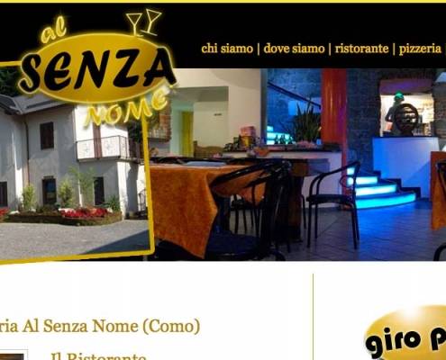 Creazione sito web ristorante pizzeria a Como Al Senza Nome