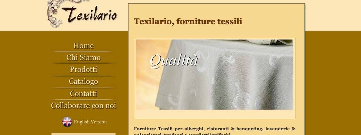 Texilario, Realizzazione sito web azienda tessile