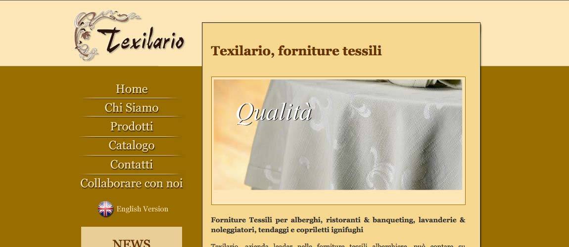 Texilario, Realizzazione sito web azienda tessile