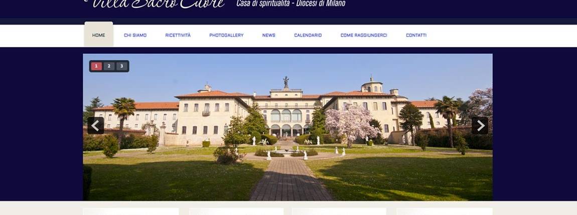 Realizzazione sito web Villa Sacro Cuore Triuggio
