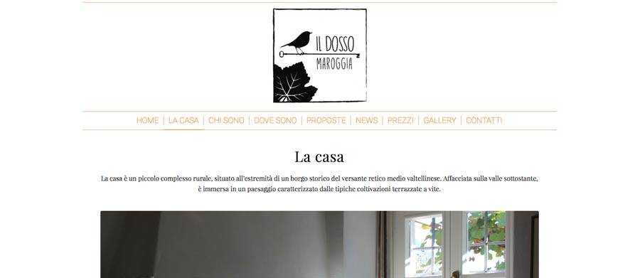 Sito web bed and breakfast Valtellina